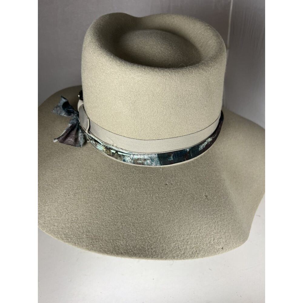 WYETH Free People Anthropologie BOHO FEATHER RANCHER HAT IN Cream - Picture 3 of 4